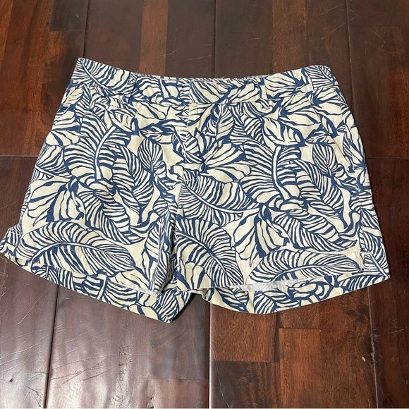 PATAGONIA | Stretch All-Wear Tropical Leaf Print Shorts 4" Inseam Blue Size 6 - Picture 1 of 7